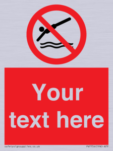 Custom prohibition no diving